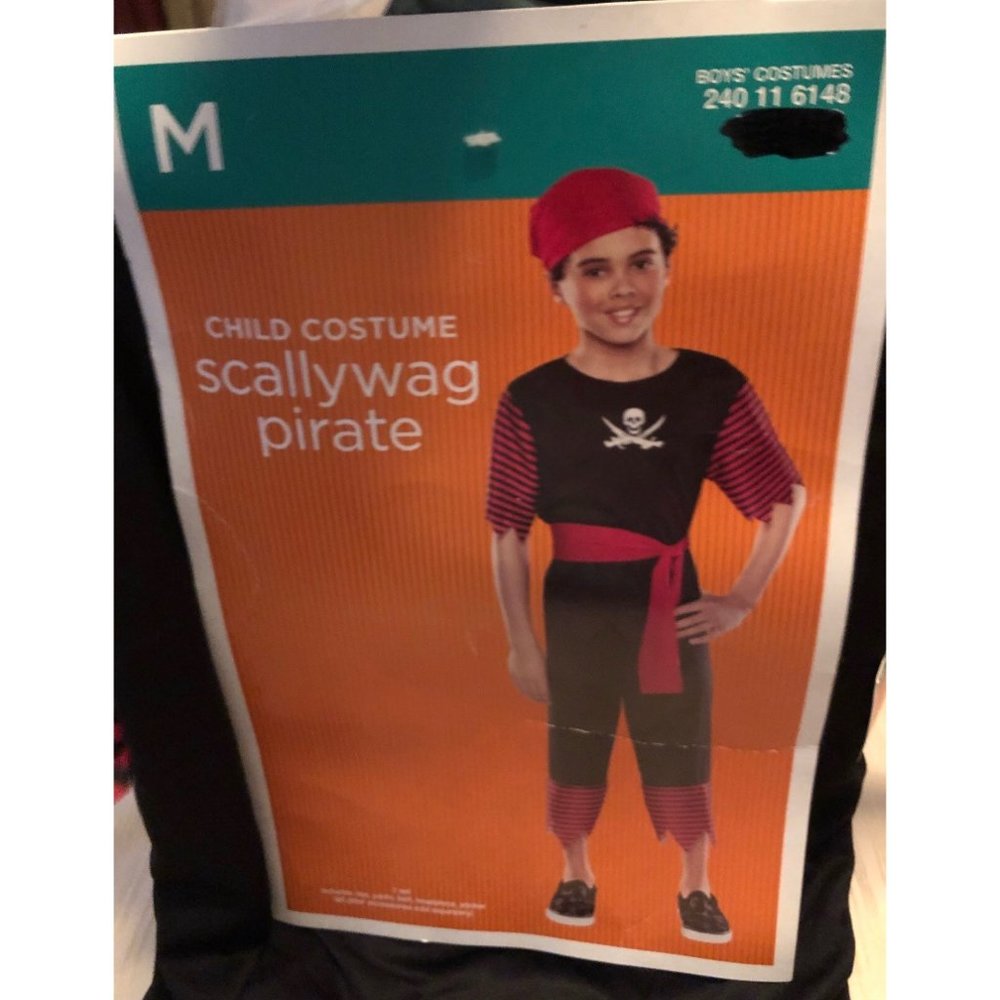 childs Size medium scallywag pirate Halloween costume